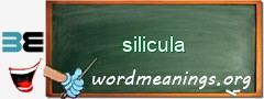 WordMeaning blackboard for silicula